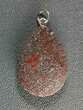 Pink Agatized Dinosaur Bone (Gembone) Teardrop Pendant #54087-1